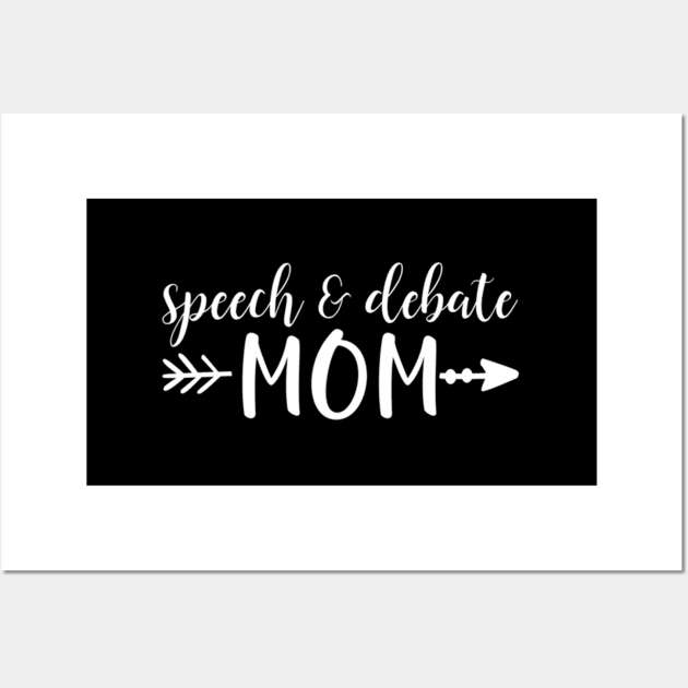 Speech Debate Mom Arrow In White Text Acn056B Wall Art by theCrazyCan